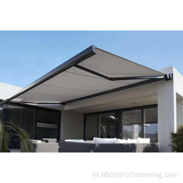 एलईडी के साथ मोटर चालित पूर्ण कैसेट वापस लेने योग्य awnings